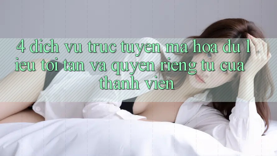4. Dịch vụ trực tuyến Mã hóa dữ liệu Tối Tân Và Quyền Riêng Tư Của Thành viên