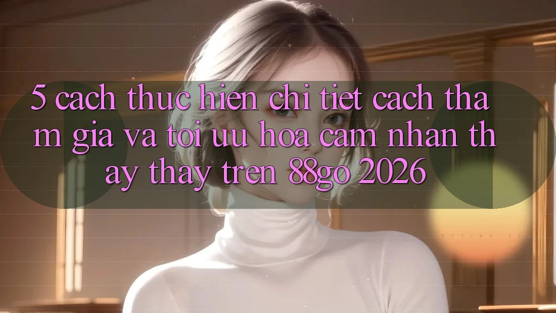 5. Cách thực hiện Chi Tiết Cách Tham Gia Và Tối Ưu Hóa Cảm nhận thấy thấy Trên 88go 2026
