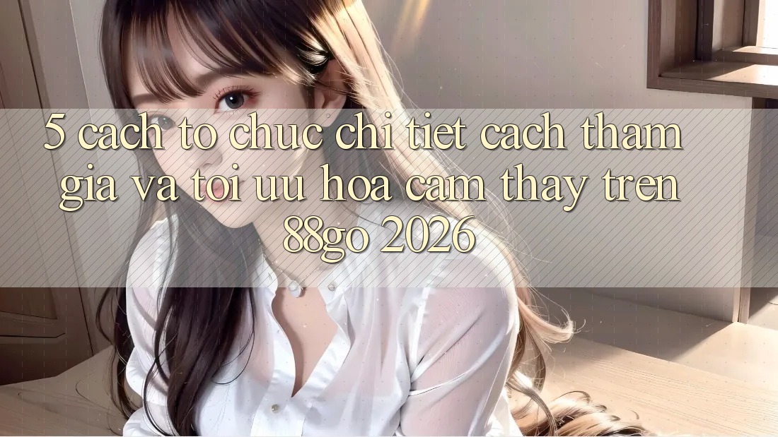 5. Cách tổ chức Chi Tiết Cách Tham Gia Và Tối Ưu Hóa Cảm thấy Trên 88go 2026