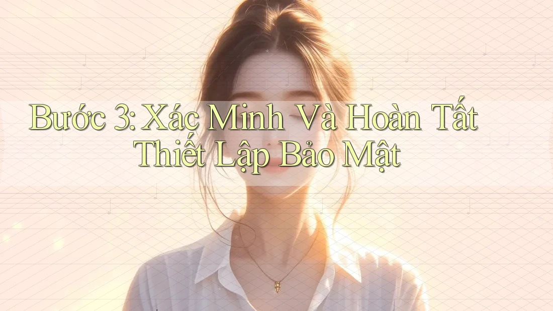Bước 3: Xác Minh Và Hoàn Tất Thiết Lập Bảo Mật