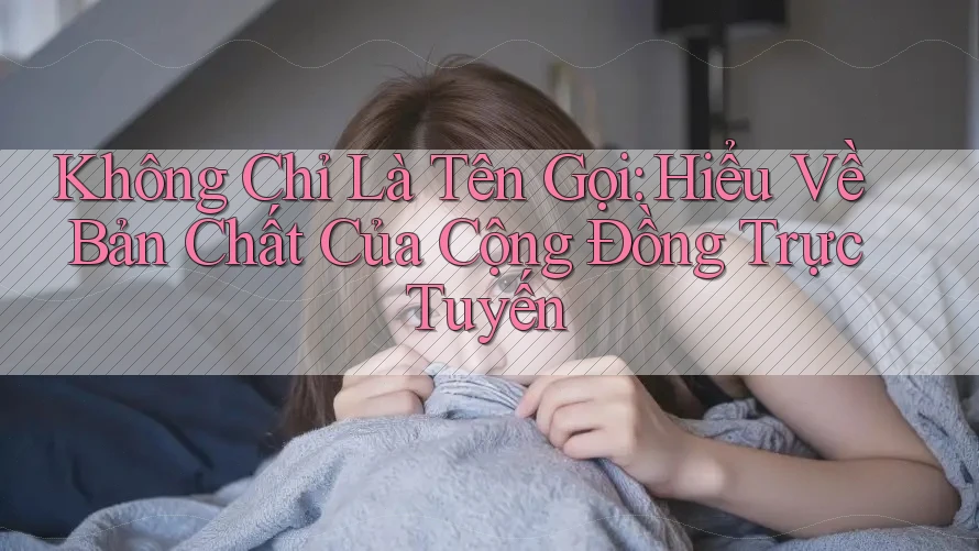 Không Chỉ Là Tên Gọi: Hiểu Về Bản Chất Của Cộng Đồng Trực Tuyến