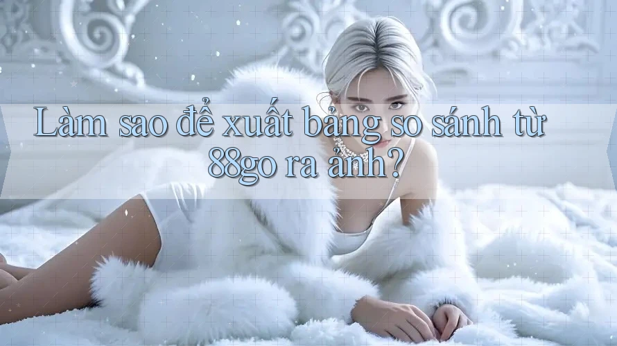 Làm sao để xuất bảng so sánh từ 88go ra ảnh?