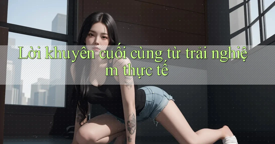 Lời khuyên cuối cùng từ trải nghiệm thực tế