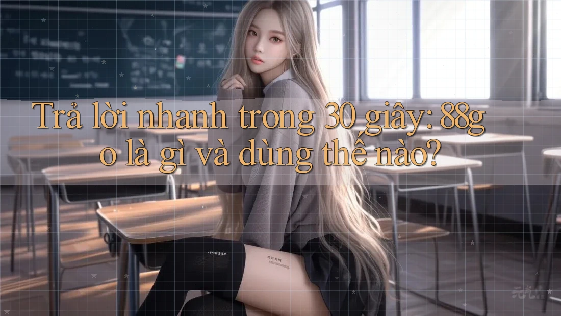 Trả lời nhanh trong 30 giây: 88go là gì và dùng thế nào? Trả lời nhanh trong 30 giây: 88go là gì và dùng thế nào?